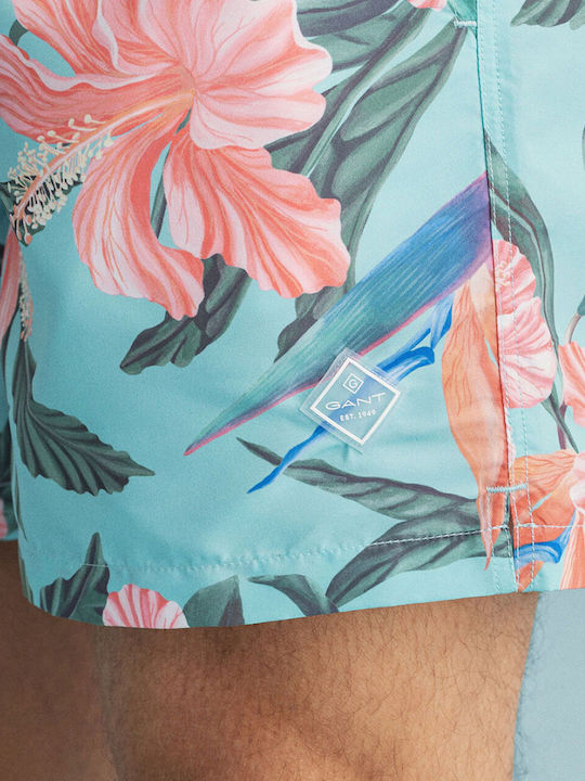Classic Men's Swimwear Shorts Green Floral