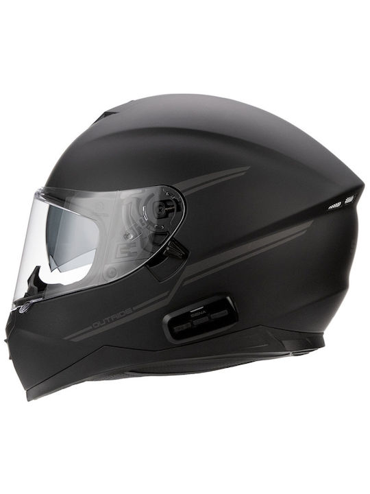 Sena Outride BT Matte Black Κράνος Μηχανής Full Face ECE 22.06 1600gr με Sunvisor