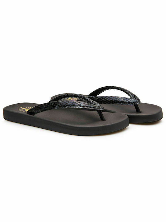 Playa Santa Aruba Women's Flat Sandals Snake Low/Black