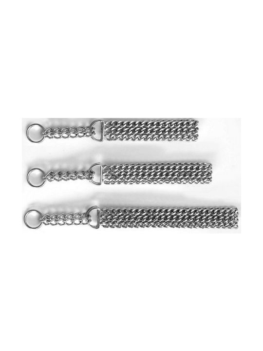 Ikaros Dog Choker Chain in Silver color Triple 3mm x 45cm
