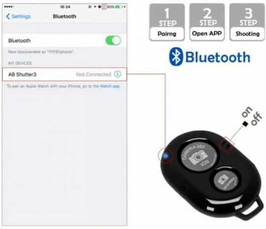 GRL-ST04 Селфи Стик Трипод За Мобилно Устройство Bluetooth Черен