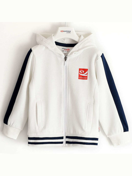 Superga Kids Cardigan Sweatshirts Hooded White