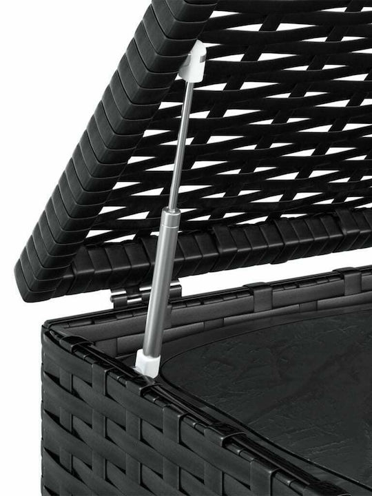 vidaXL Außenlagerbox Rattan Black L100xB97.5xH104cm