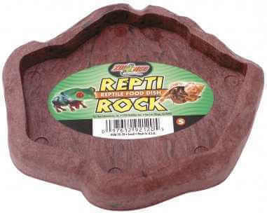 Zoomed Repti Rock Mangiatoia Plastic Feeder/Waterer for Reptiles Terrarium