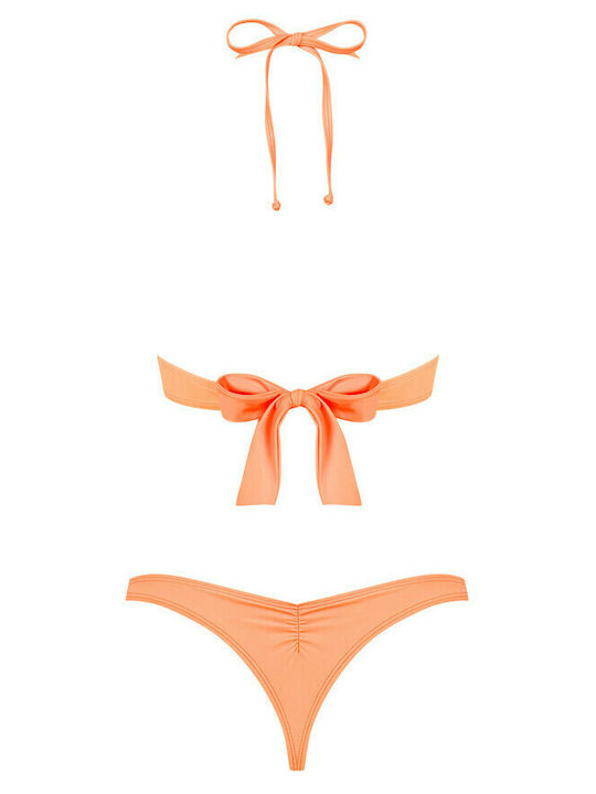 Obsessive Paralia Set Bikini Șir de caractere Coral