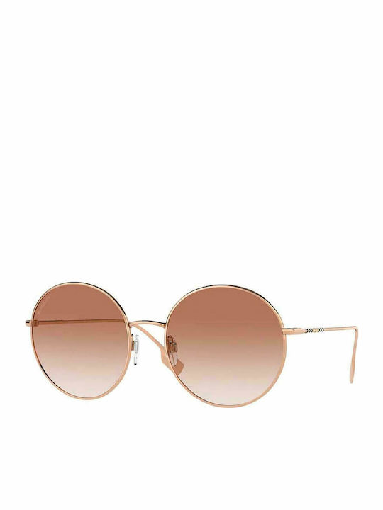 Burberry Pippa Unisex Sunglasses with Rose Gold Metallic Frame and Green Gradient Lens BE3132 133713