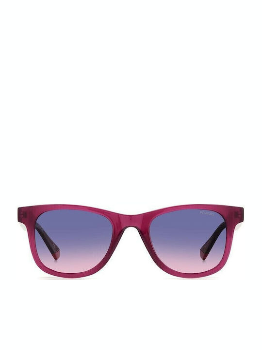 Polaroid Unisex Sunglasses with Purple Plastic Frame and Purple Gradient Polarized Lens PLD1016/S/NEW QHO/XW