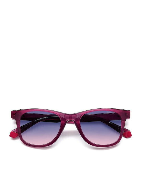 Polaroid Unisex Sunglasses with Purple Plastic Frame and Purple Gradient Polarized Lens PLD1016/S/NEW QHO/XW