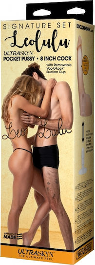 Doc Johnson Signature Set Of LeoLulu Leo UltraSkyn Pocket Pussy & Lulu Ultraskyn Cock Мастурбатор Вагина 1бр