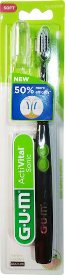 GUM Activital Sonic Soft 4100 Electric Toothbrush Battery Black