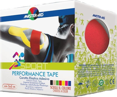 Master Aid Performance Tape Ταινία Κινησιοθεραπείας 5cm x 5m Κόκκινη