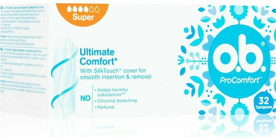 O.B. Tampoane Ultimate Comfort pentru Flux Abundent 32buc