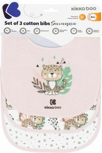 Kikka Boo Savanna Bavetă material textil cu autocolant Multicoloră pentru 1 m+ 3buc