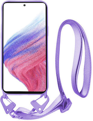 Vivid Strap Back Cover Σιλικόνης με Λουράκι Λιλά (Galaxy A53)