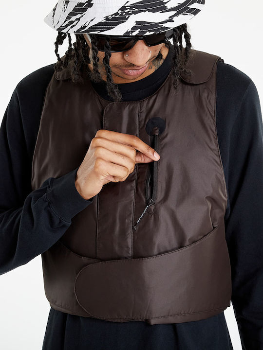 X CACT.US Corp Sleeveless Jacket Brown
