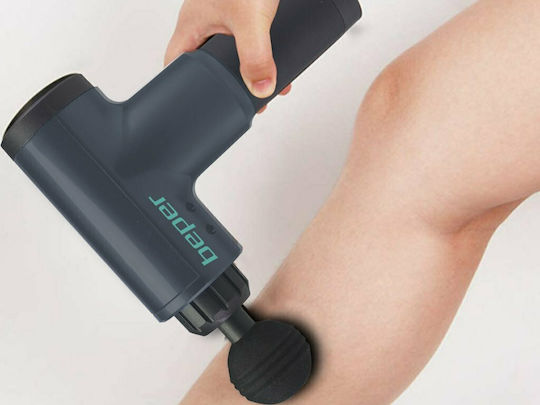 Beper Massage Gun Gun Massage for the Legs, the Body & the Hands with Vibration Gray