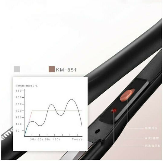 Kemei KM-851 Hair Straightener with Ceramic Plates 30W