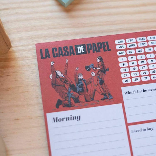 Grupo Erik Ημερήσιο Planner La Casa De Papel Κόκκινο 15x21εκ.