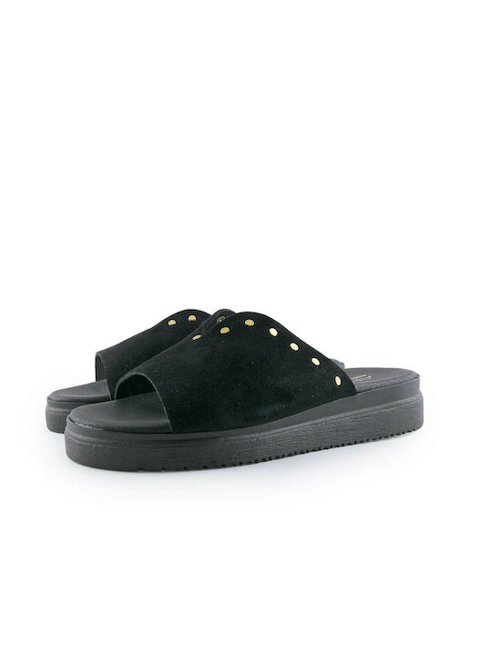 Love4shoes Flat Mules Black