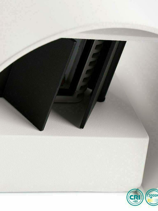 Faro Barcelona Sunset Wall-Mounted Outdoor Spot Light LED IP54 6W with Warm White Light 14x11.1εκ.