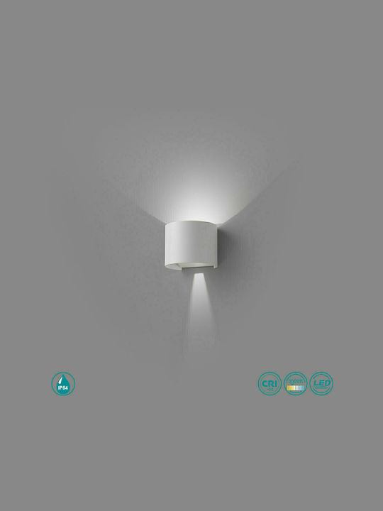 Faro Barcelona Sunset Wall-Mounted Outdoor Spot Light LED IP54 6W with Warm White Light 14x11.1εκ.