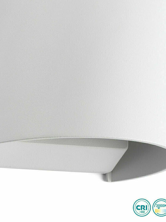 Faro Barcelona Sunset Wall-Mounted Outdoor Spot Light LED IP54 6W with Warm White Light 14x11.1εκ.