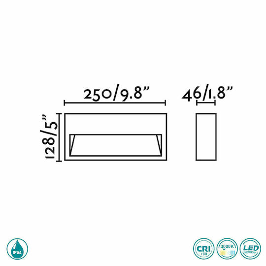 Faro Barcelona Grada Aplica de exterior montată pe perete LED IP54 6W 25x12.8εκ.