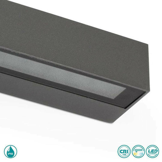 Faro Barcelona Doro Стенен Външен Плафон LED IP65 20W с Топло бяло Светлина 38x5.8εκ.