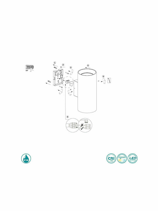 Faro Barcelona Thon Επιτοίχιο Εξωτερικό Σποτ LED IP55 30W 30x14εκ.