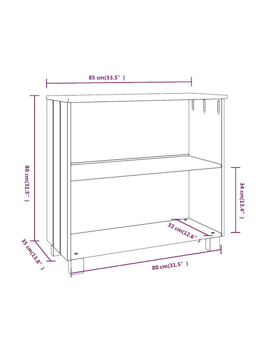 Bookcase Ink 85x35x80cm