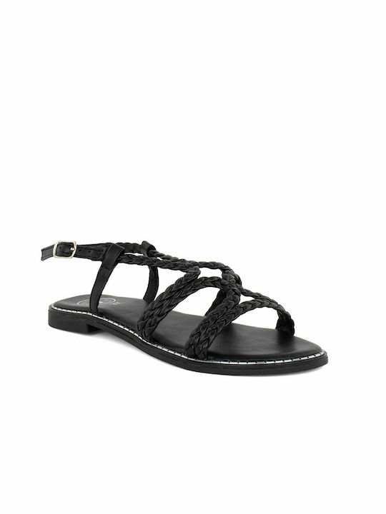 Seven Women's Flat Sandals in Black Color