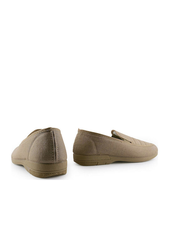 Stoff Herren Espadrilles in Beige Farbe