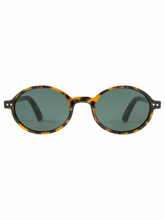 Sun's Good The Oval Ochelari de soare cu Dark Tortoise Broască țestoasă Din plastic Rame și Negru Ochelari de soare Lentilă SG20C003