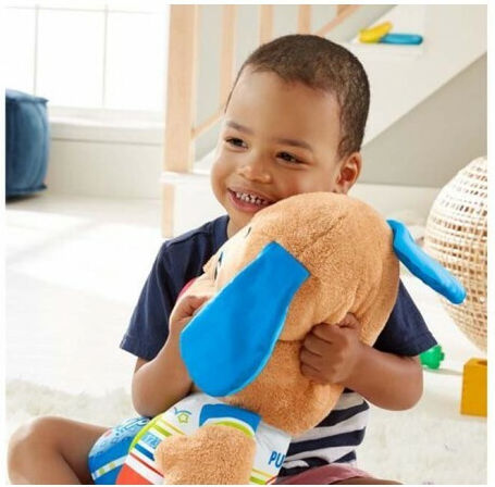 Fisher Price Animal Laugh & Learn Puppy made of Fabric with Music for 18++ Months