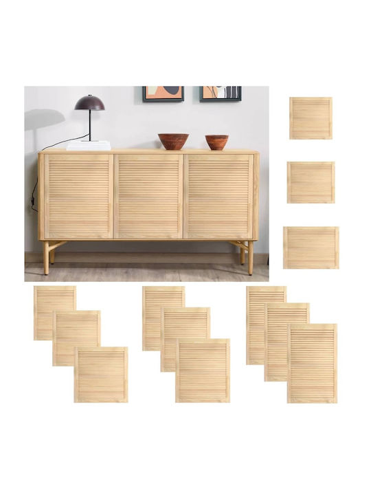 vidaXL Rectangular Bookcase Door made of Solid Wood Pine 39.5x39.4cm 151106 1pcs