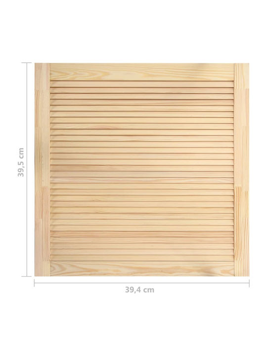 vidaXL Rectangular Bookcase Door made of Solid Wood Pine 39.5x39.4cm 151107 2pcs