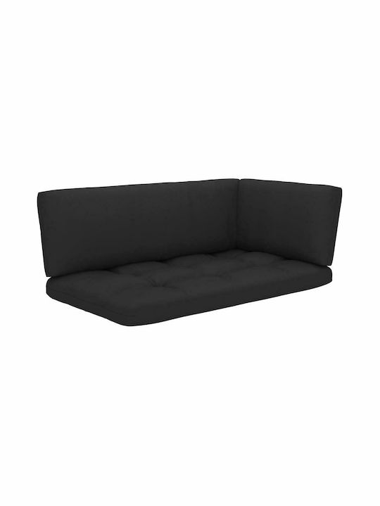 Ecksofa Außenbereich aus Paletten mit Kissen 110x65x55cm