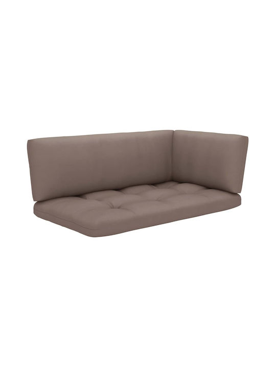 Ecksofa Outdoor from Pallets with Pillows Gray 110x65x55cm