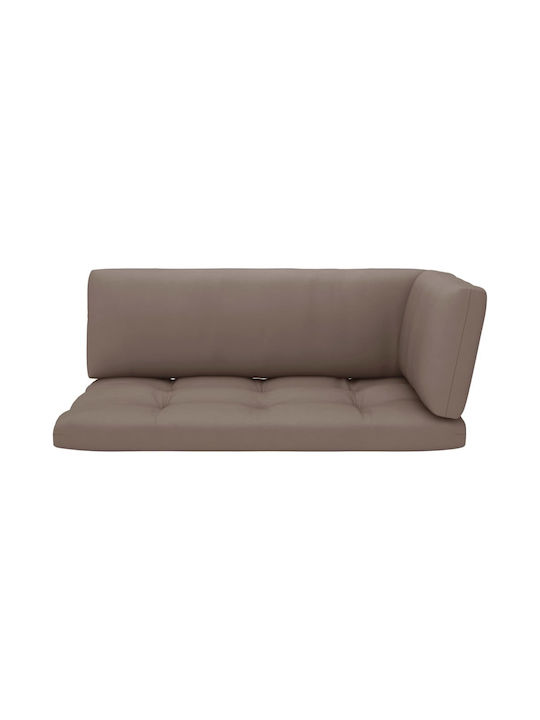 Ecksofa Outdoor from Pallets with Pillows Braun 110x65x55cm