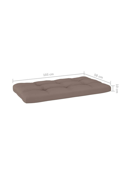 Ecksofa Outdoor from Pallets with Pillows Gray 110x65x55cm