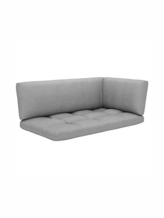 Ecksofa Außenbereich aus Paletten mit Kissen 110x65x55cm
