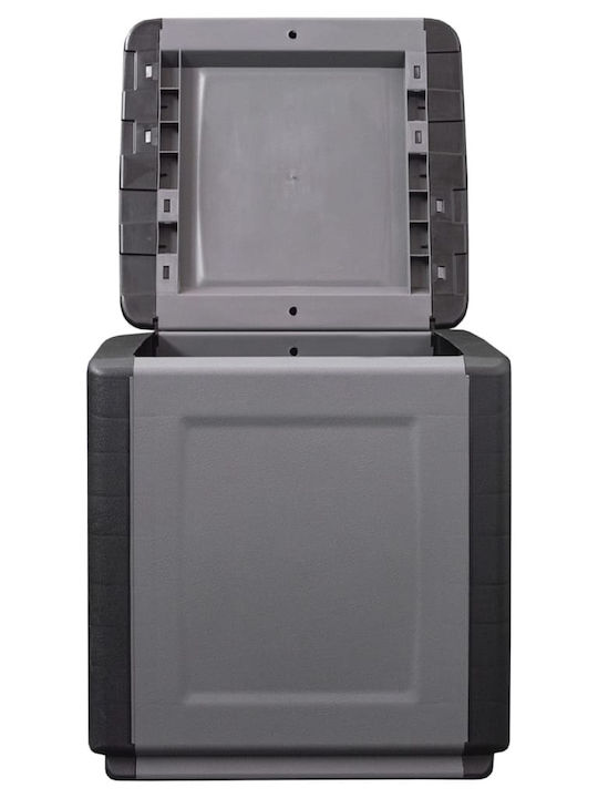 vidaXL Polypropylene Outdoor Storage Box 130lt Gray 54x53x57cm