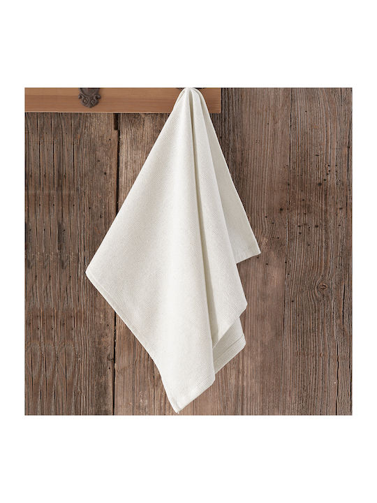 Rythmos Towel from 100% Cotton in Beige Color 45x68cm 3pcs