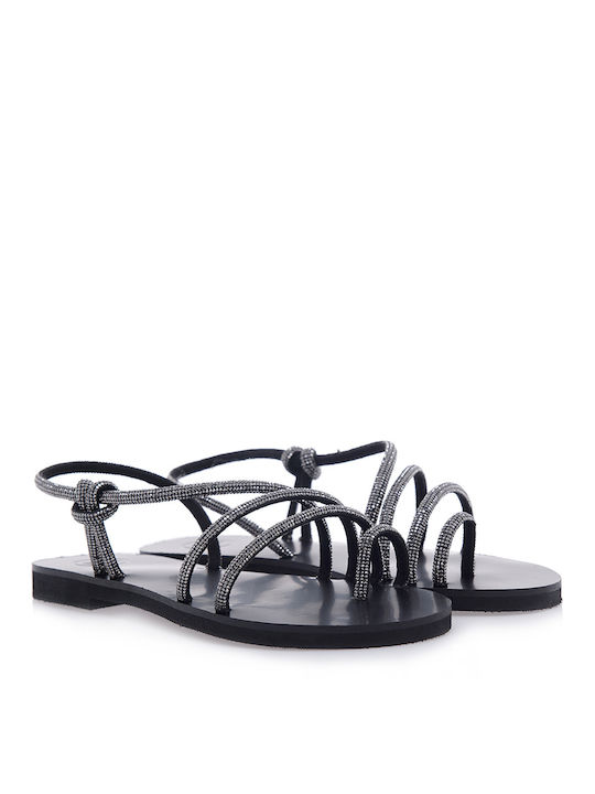 Exe Women's Flat Sandals in Black Color