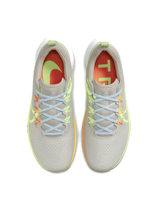 React Pegasus Trail 4 Sport Shoes Trail Running Light Iron Ore / Cobblestone / Football Grey / Volt