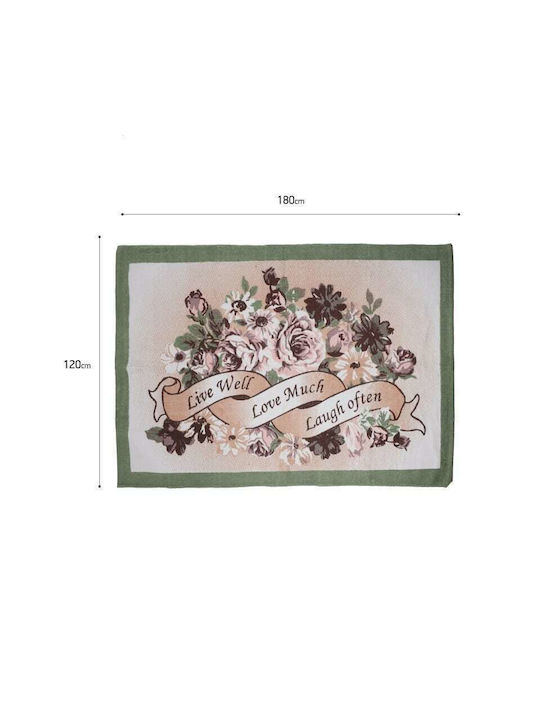 Inart Rug Rectangular Cotton Brown
