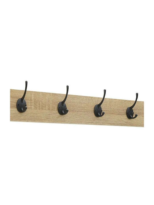 Mobilier de Intrare cu Cuier & Dulap pentru Pantofi Negru / Natural 60x40x175buc