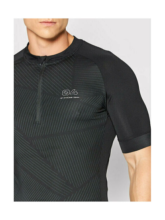 4F Cycling Kurze Ärmel Radtrikot Schwarz
