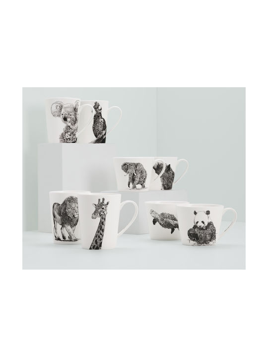 Maxwell & Williams African Giraffe Tasse Keramik Weiß 450ml 1Stück