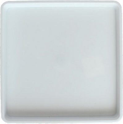 Viomes Linea 590 Τετράγωνο Πιάτο Γλάστρας σε Λευκό Χρώμα 13x13cm